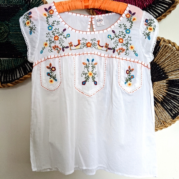 Bila Tops - 🔴SOLD🔴 Bila SMALL Peasant Blouse Embroidered Top